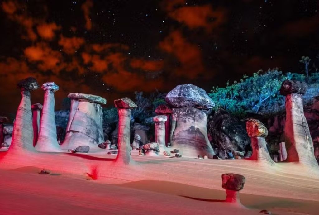 Formações conhecidas como "chaminés de fada", descobertas no nordeste de Goiás, impressionam pelo tamanho e estado de preservação — Foto: Divulgação/Lucas Ninno Formações conhecidas como "chaminés de fada", descobertas no nordeste de Goiás, impressionam pelo tamanho e estado de preservação — Foto: Divulgação/Lucas Ninno