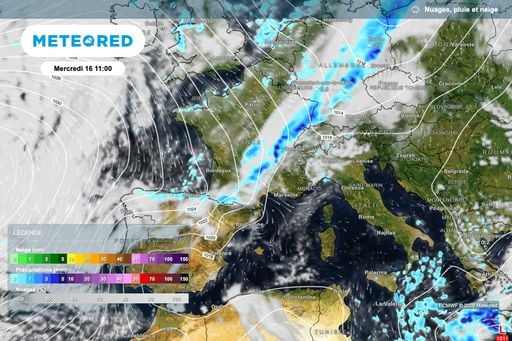 Changement de temps en France : une d&eacute;pression approche rapidement, apportant des orages et une chute des temp&eacute;ratures