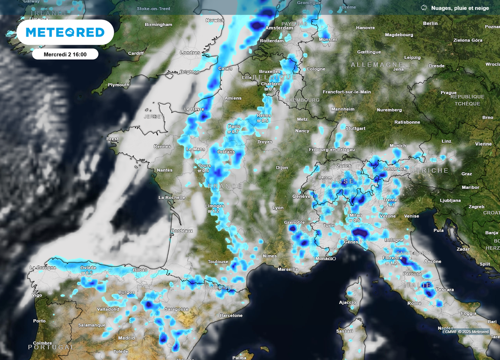 Nébulosité mercredi après-midi