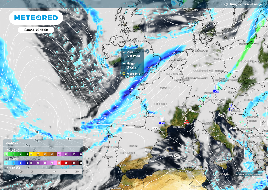 Arrivée d'une perturbation plus active pour votre journée de samedi. Arrivée d'une perturbation plus active pour votre journée de samedi.