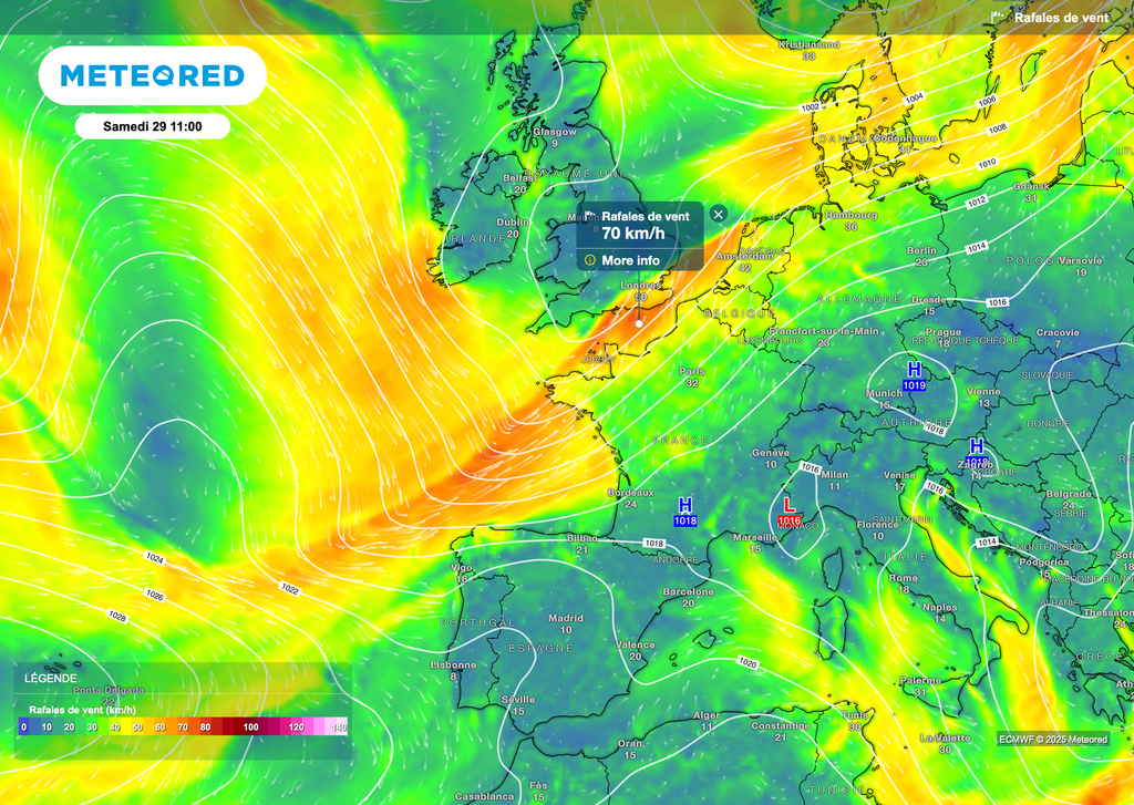 Un vent modéré à fort sera bien présent ces prochains jours. Un vent modéré à fort sera bien présent ces prochains jours.