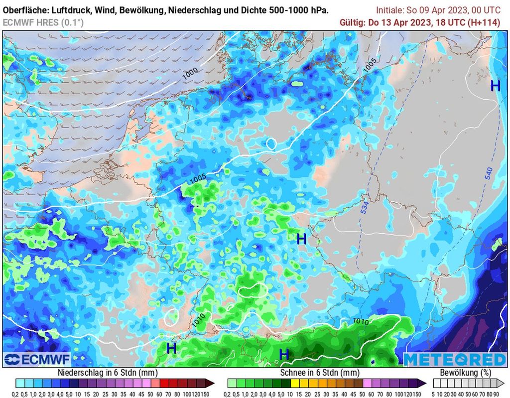 Schneeschauer, wetter, April
