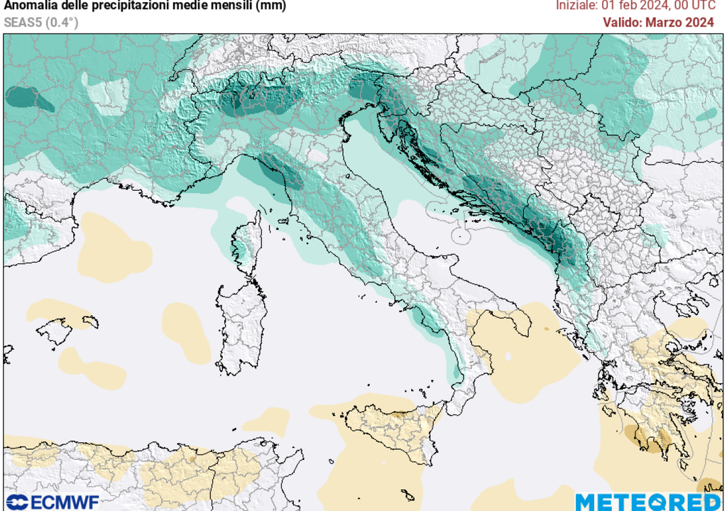 Tendenza piogge mese di marzo. Tendenza piogge mese di marzo.