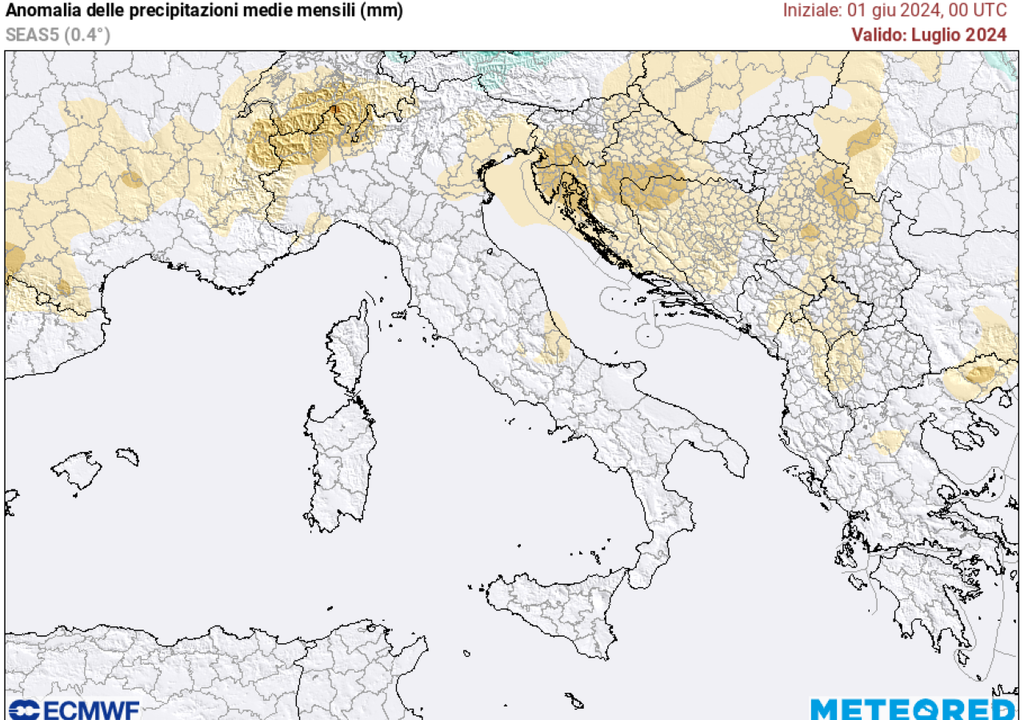 luglio 2024, piovosità