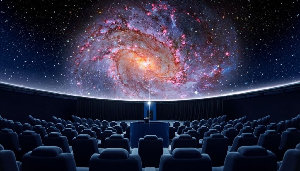 Visitar un planetario o domo digital es una gran experiencia sobre todo en ciudades con mucha contaminación lumínica.