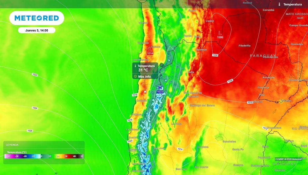Se esperan hasta 32 °C en el interior de Atacama el viernes.