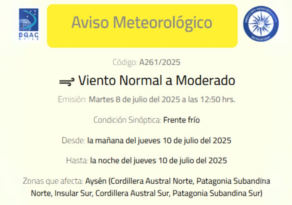 aviso meteorológico DMC. aviso meteorológico DMC.