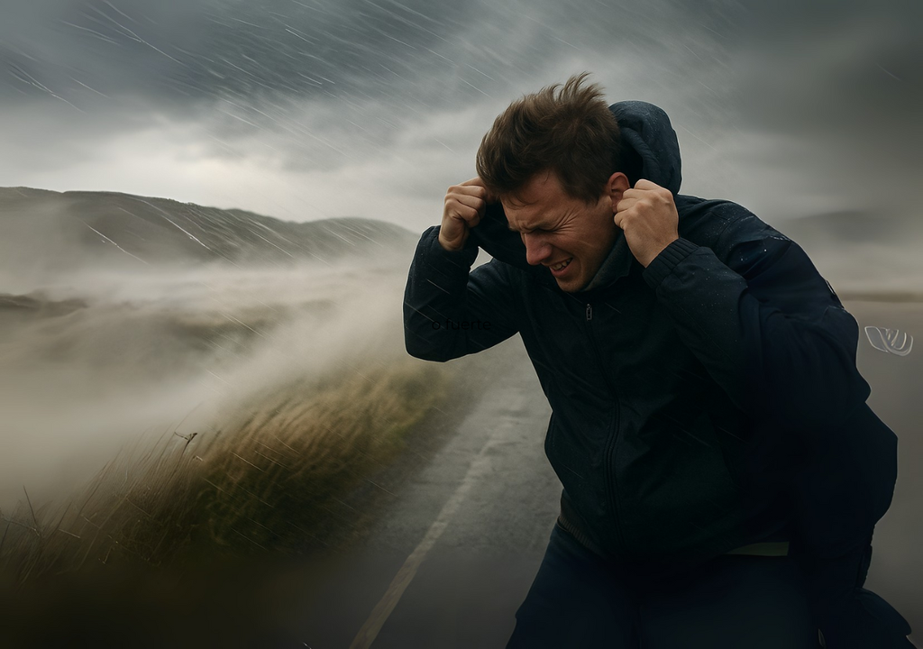 hombre y viento hombre y viento