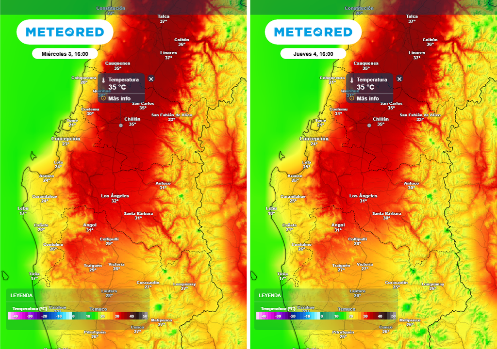 Ola de calor en Ñuble y Biobío, Meteored, Chile Ola de calor en Ñuble y Biobío, Meteored, Chile