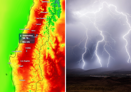 Chile en &ldquo;modo alerta&rdquo;: calor en zonas de incendios, lluvias intensas y tormentas marcar&aacute;n el fin de semana