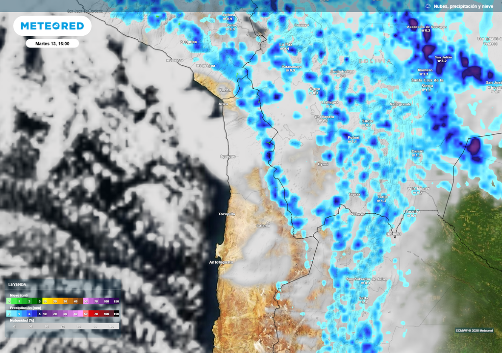 mapa de precipitación