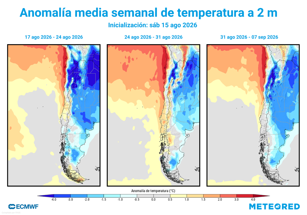 anomalías de temperaturas Un intenso núcleo de altas temperaturas se mantendrá sobre la costa del Norte, influenciado directamente por las aguas más cálidas de este periodo El Niño.