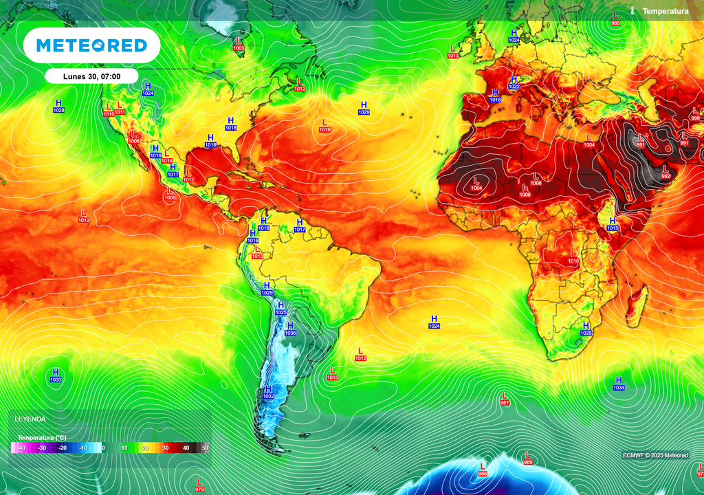 mapa de temperatura.