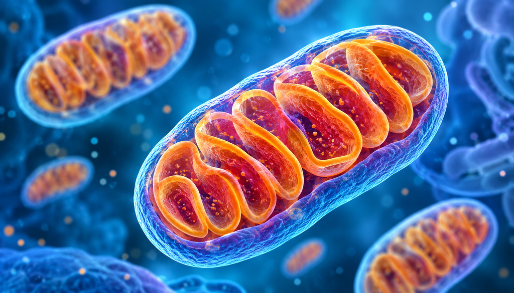 Wissenschaftler haben eigenwillige Schwingungen der Mitochondrien gemessen – die womöglich mit der Energiebereitstellung zu tun haben. Bild: KI-generiert