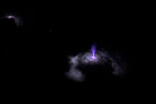 Chorro azul observado desde la ISS-EEI