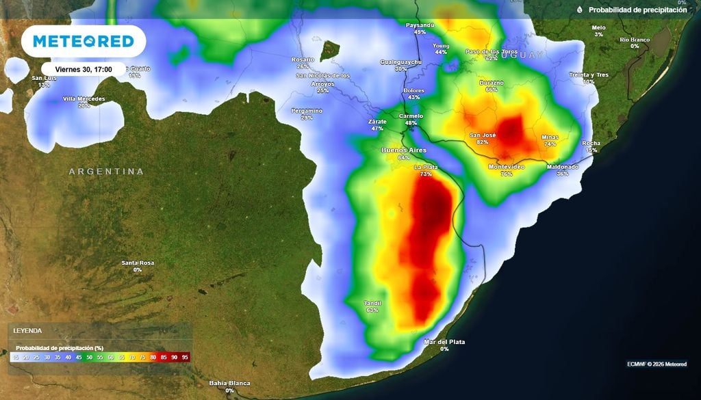 Buenos Aires AMBA pronóstico tiempo clima lluvias primavera fin de semana River Boca El viernes 30 aumenta la probabilidad de lluvias, chaparrones y tormentas en todo el este de la provincia de Buenos Aires.