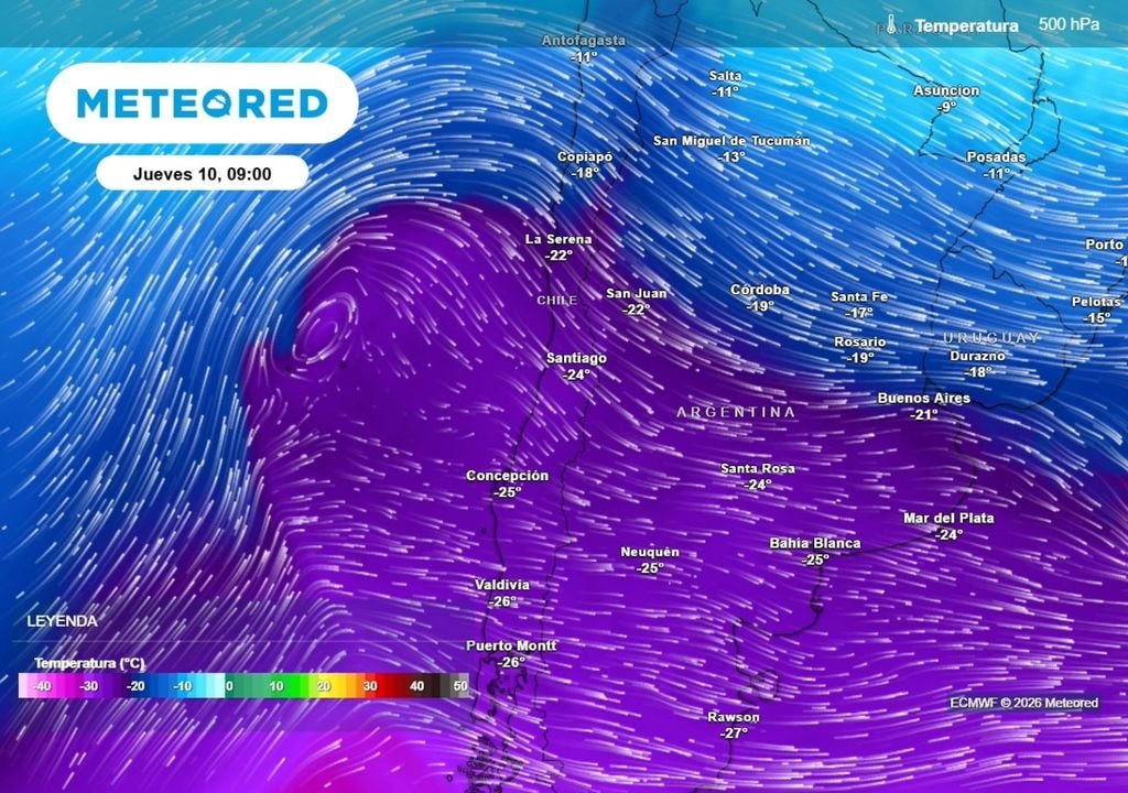 Baja segregada La baja segregada comenzará su impacto en la zona central desde este jueves: aumentará la probabilidad de tormentas eléctricas.