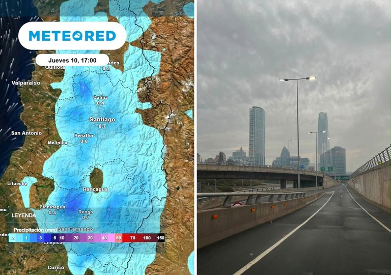 Chubascos, tormentas el&eacute;ctricas y m&aacute;ximas de 14 &deg;C en Santiago: este ser&aacute; el d&iacute;a m&aacute;s lluvioso