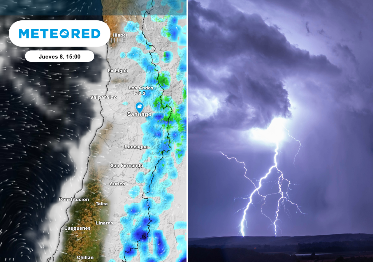 En medio del verano, la Región Metropolitana enfrentará un cambio de tiempo importante: chubascos y tormentas eléctricas este jueves.