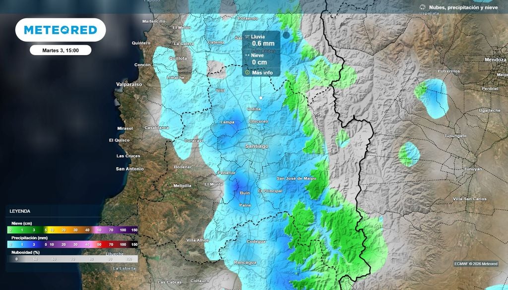 Chubascos La próxima semana seguirá con tendencia a la inestabilidad y la ocurrencia de chubascos en Santiago.