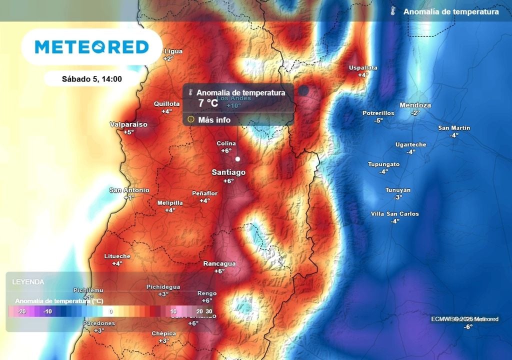El próximo fin de semana tendremos otra jornada cálida en Santiago: temperaturas el sábado superarían los valores climatológicos.