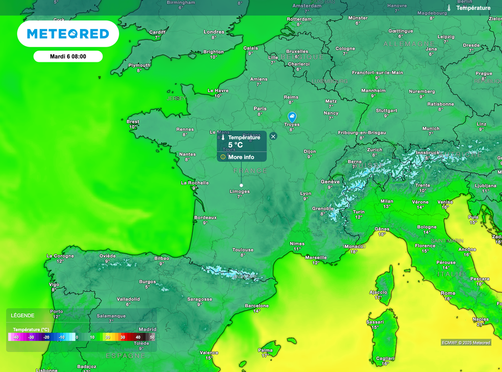 Vive fraîcheur matinale en début de semaine prochaine.