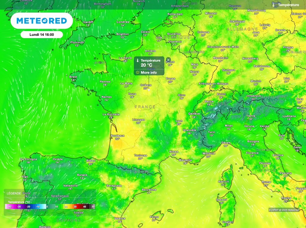 De la douceur printanière persistera sur une bonne partie de la France pour demain après-midi.