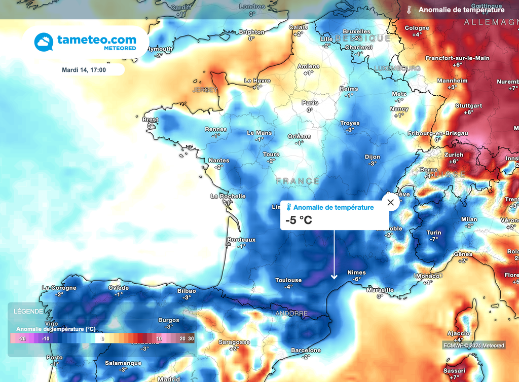 La chute s'annonce plus franche pour la journée de mardi. La chute s'annonce plus franche pour la journée de mardi.