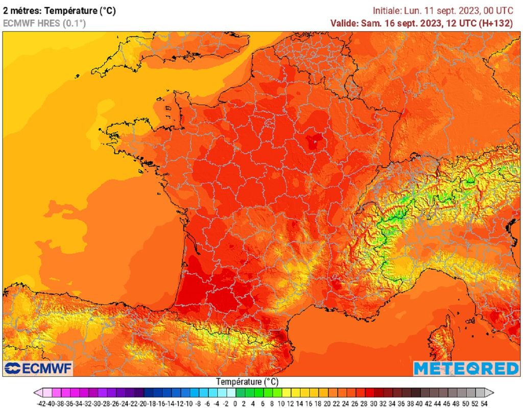 Le rouge est de retour sur les cartes de températures de la fin de semaine avec une nouvelle hausse du mercure attendue.