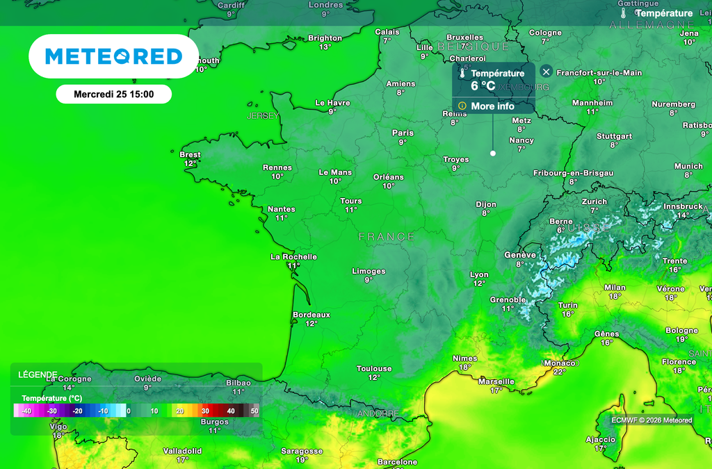 Forte baisse des températures ce mercredi après-midi !