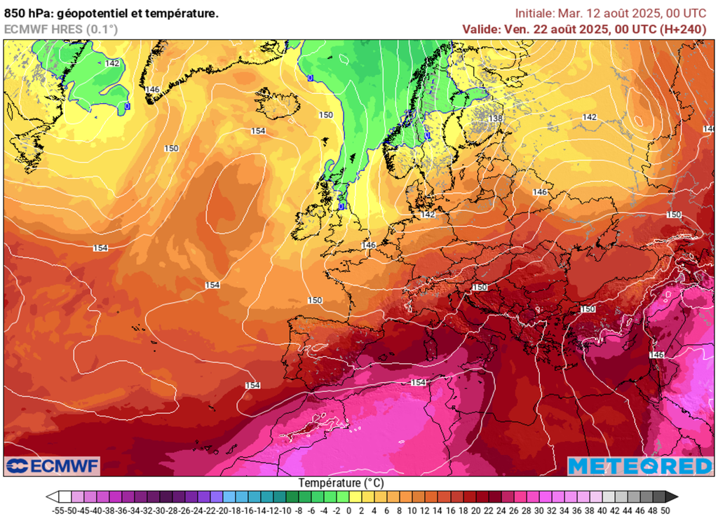 Un air moins chaud pourra s'inviter par le nord d'ici la seconde partie de semaine prochaine.