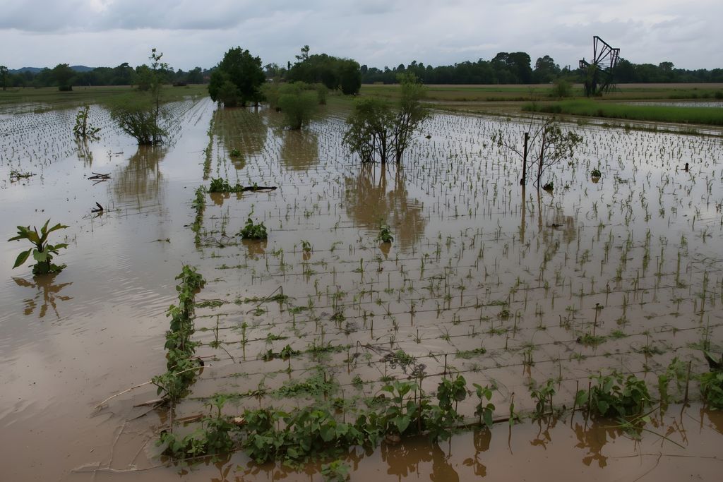 Além do excesso de água, a enxurrada pode carregar terra e nutrientes, aumentando perdas na produção.