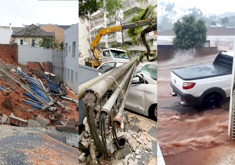 Chuva severa causa alagamentos em Curitiba Chuva severa causa alagamentos em Curitiba
