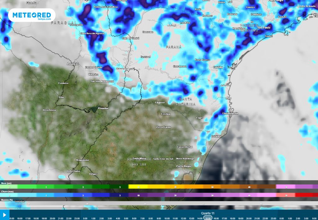 alerta de pancadas e temporais