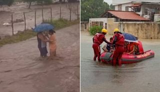 Chuvas deixam quase 13 mil desalojados em PE e PB e estados decretam situa&ccedil;&atilde;o de emerg&ecirc;ncia; veja imagens