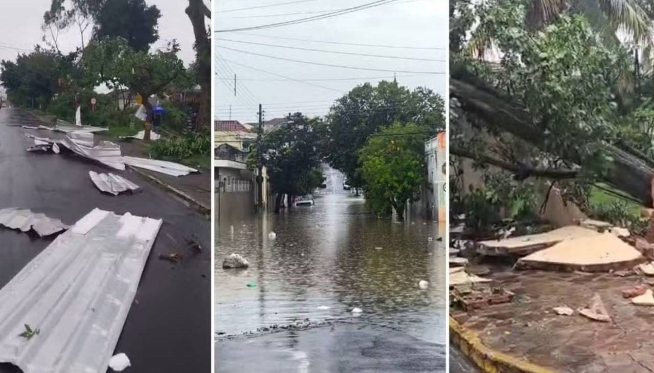 Cidades do interior paulista registraram estragos neste domingo: São Carlos, São João da Boa Vista e Matão. Foto: Defesa Civil