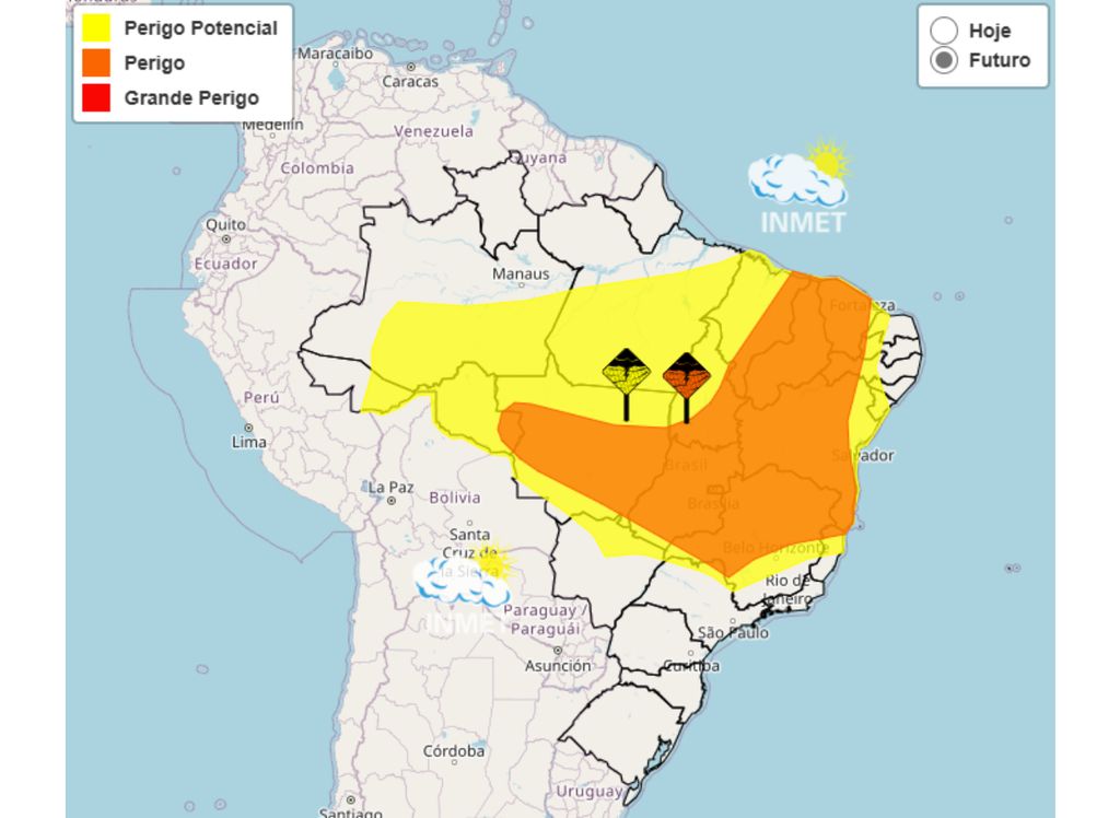 INMET emite alertas amarelo e laranja para esta quinta-feira (16).