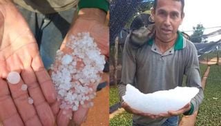 Chuvas e granizo causam destelhamentos e prejuízos em GO e RO; veja imagens