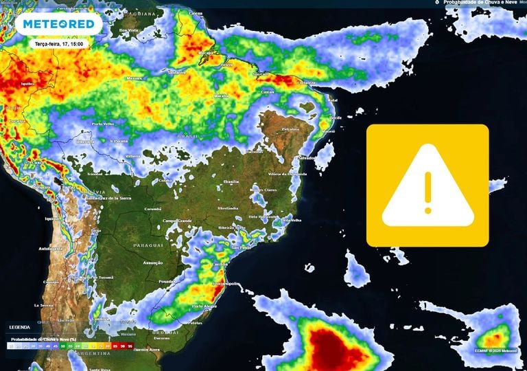 Chuvas intensas e tempestades deixam em alerta 14 estados nesta ter&ccedil;a-feira, 17, de Carnaval; confira a previs&atilde;o