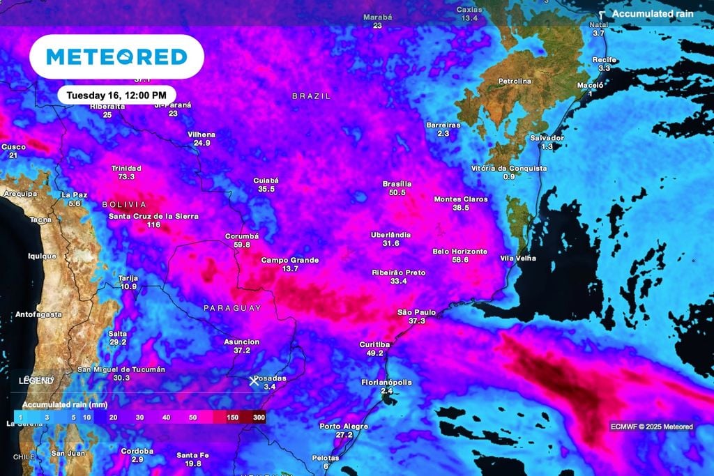 chuva, ECMWF, modelo chuva, ECMWF, modelo