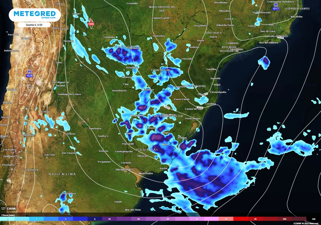 baixa pressão e tempestades