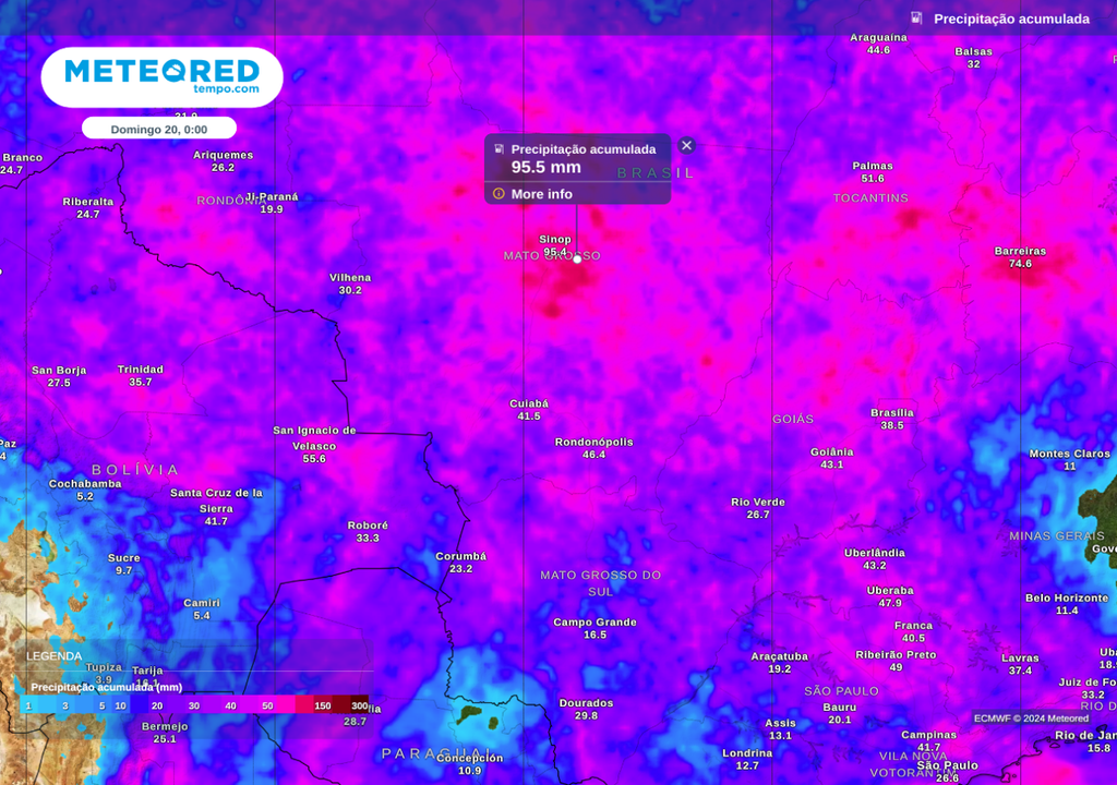 Acumulado de chuva Acumulado de chuva