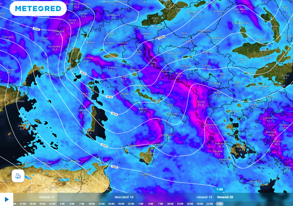maltempo sull'Italia