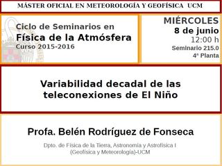 Ciclo de Seminarios en Física de la Atmósfera