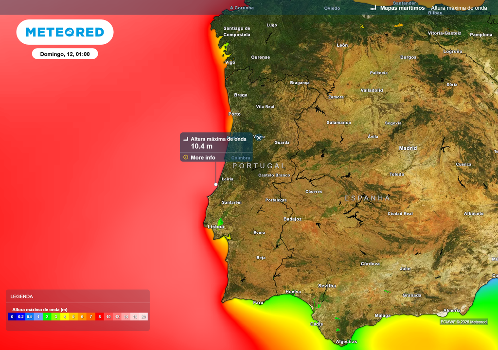 A agitação marítima aumentará ao longo de sábado e deverá prolongar-se pela madrugada de domingo em toda a costa oeste portuguesa.