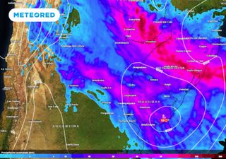 Ciclogénesis en desarrollo, con lluvias de más de 100 mm para este fin de semana en Argentina