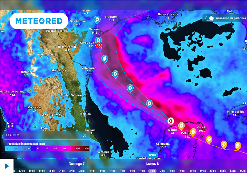 Trayectoria de Beryl: rumbo a Texas