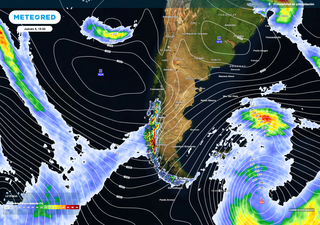 Ciclón estacionario y ondas cortas serán responsables por las lluvias esta semana sobre Chile continental e insular