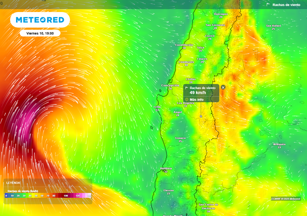 Viernes (10) con fuerte viento entre las regiones de Ñuble y Los Ríos, Meteored, Chile Viernes (10) con fuerte viento entre las regiones de Ñuble y Los Ríos, Meteored, Chile