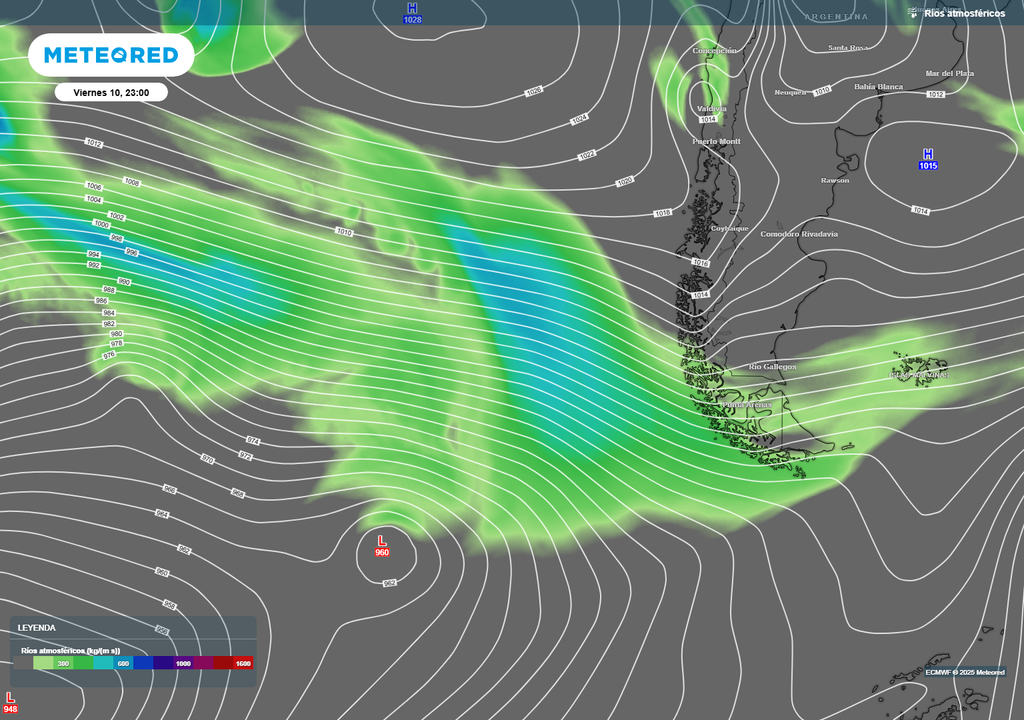 río atmosférico previsto